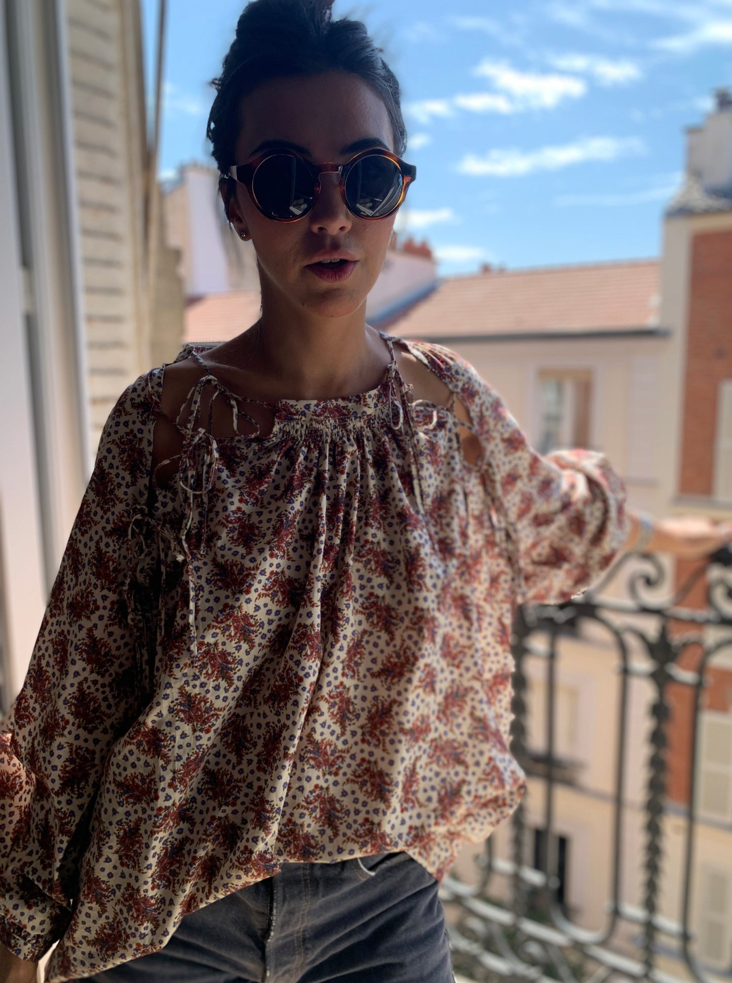 BOHÈMIAN PRINTED ZINA BLOUSE