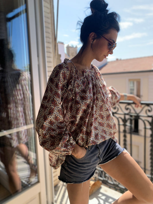 BOHÈMIAN PRINTED ZINA BLOUSE